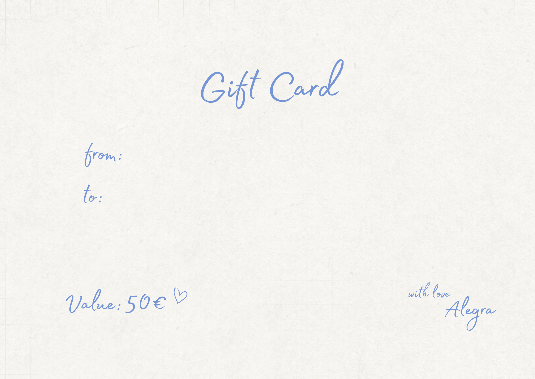 Gift Card | Clean Natural Organic | Alegra Organica