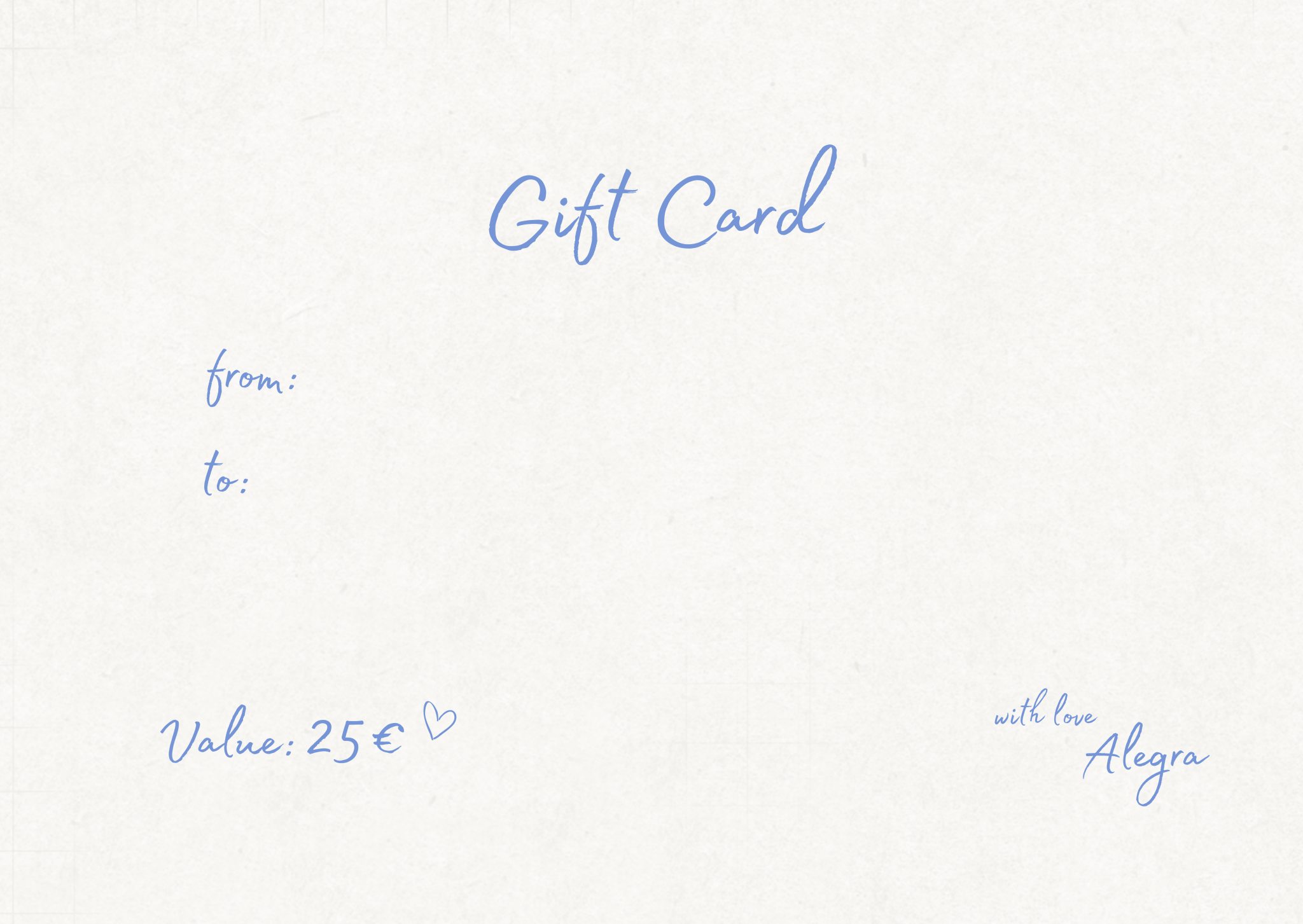 Gift Card | Clean Natural Organic | Alegra Organica
