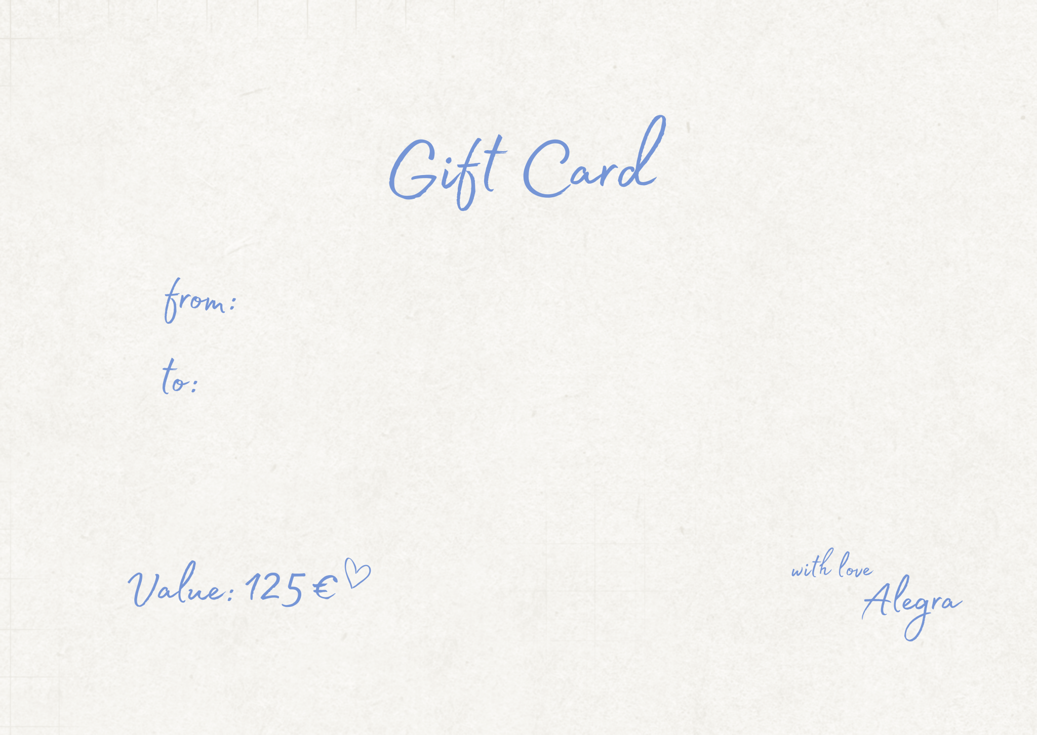 Gift Card | Clean Natural Organic | Alegra Organica